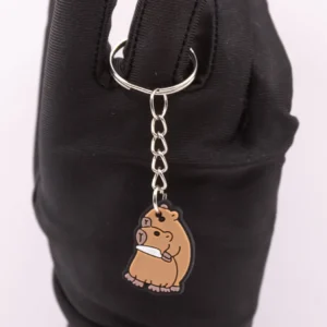 Duo de Porte-clés Capybaras Marron en Plastique
