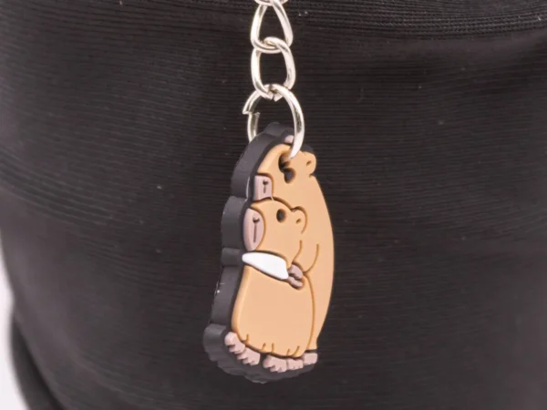 Duo de Porte-clés Capybaras Marron en Plastique