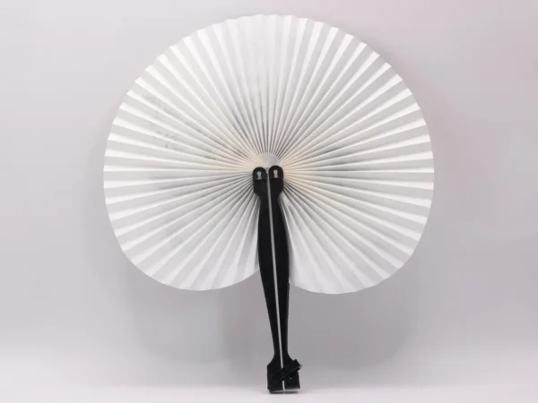 Éventail Décoratif Rond en Papier et Plastique - Diamètre 20cm - Style Vintage