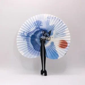 Éventail Japonais Vintage Fleurs de Cerisier - Diamètre 20cm - Décoration Murale