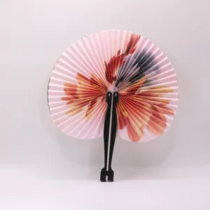 Éventail pliable décoratif en papier et plastique - Diamètre 20cm
