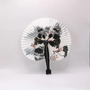 Éventail Pliant Décoratif Rond 20cm - Papier et Plastique Léger