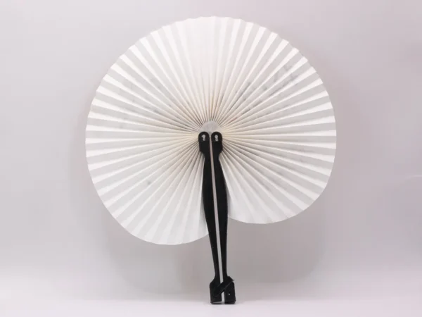 Éventail Rond Décoratif en Papier et Plastique - Diamètre 20cm - Style Vintage