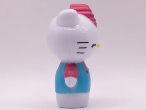 Figurine Hello Kitty bleue à fleurs, tenue rose et bleue, en plastique