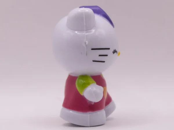 Figurine Hello Kitty Rose à Manches Vertes et Nœud Violet