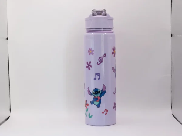 Gourde Stitch Violette - Bouteille Durable en PC Sans PVC pour Boissons Fraîches