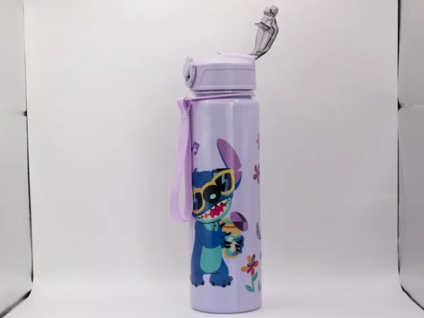 Gourde Stitch Violette - Bouteille Durable en PC Sans PVC pour Boissons Fraîches