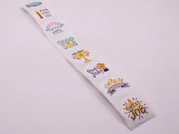 Lot de 8 Autocollants Multicolores Ronds en Plastique - Diamètre 3cm