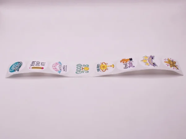 Lot de 8 Autocollants Multicolores Ronds en Plastique - Diamètre 3cm