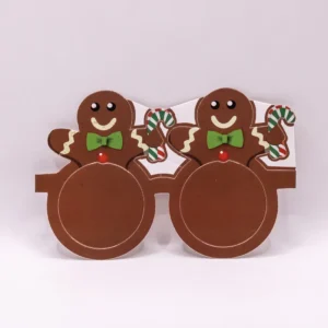 Lunettes de Noël en forme de bonhomme pain d'épice pour photos