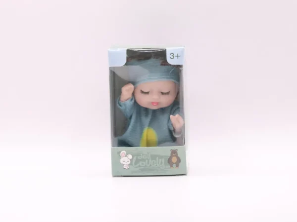Mini Bébé Poupée en Pyjama Bleu - Jouet pour Enfant 3+
