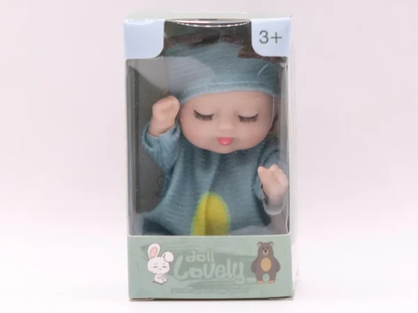 Mini Bébé Poupée en Pyjama Bleu - Jouet pour Enfant 3+