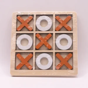 Mini jeu de Morpion en bois, jeu de société classique et chic