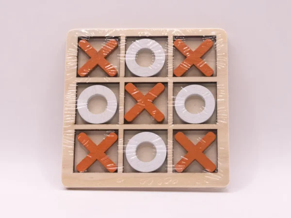 Mini jeu de Morpion en bois, jeu de société classique et chic