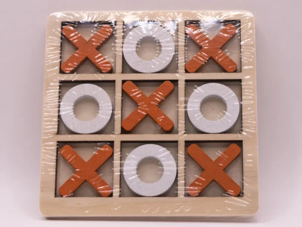 Mini jeu de Morpion en bois, jeu de société classique et chic