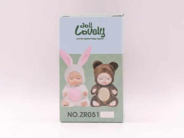 Mini Poupée Bébé en Pyjama Beige et Marron - Idéale pour les Enfants Dès 3 Ans