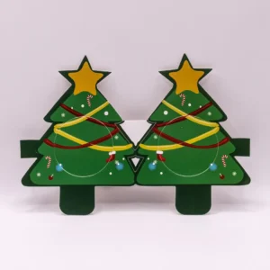 Paire de lunettes de Noël en bois de cerf pour photos amusantes