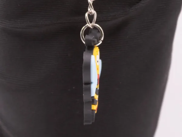 Porte-clés Abeille Multicolore en Plastique - Accessoire Charmant et Ludique