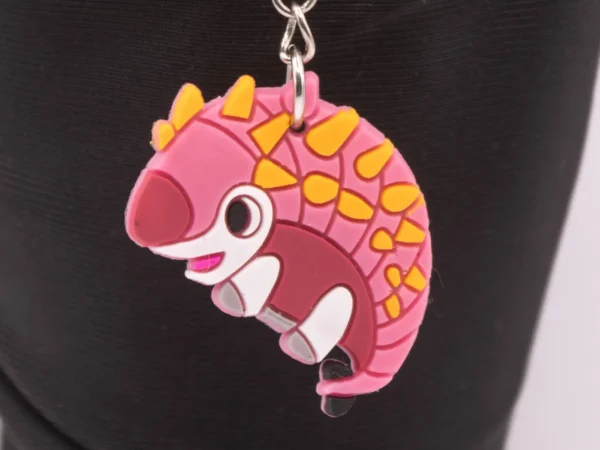 Porte-clés Ankylosaure Multicolore : Un Dinosaure Attachant