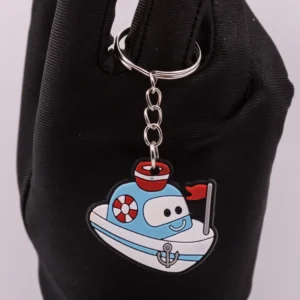 Porte-clés Bateau Charmant : Accessoire Marin Bleu, Blanc, Rouge