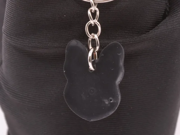 Porte-clés Berger Allemand Marron et Orange en Plastique