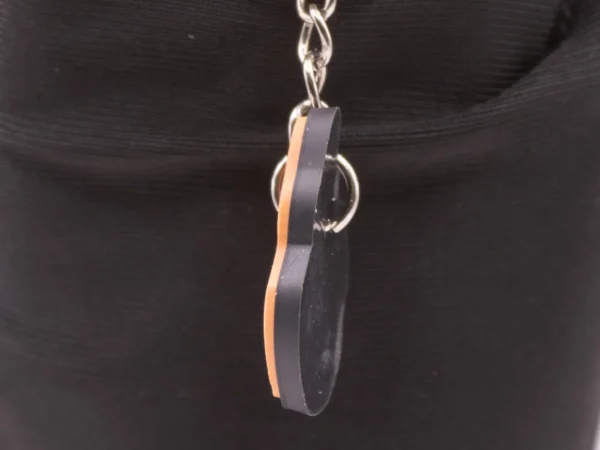 Porte-clés Berger Allemand Marron et Orange en Plastique