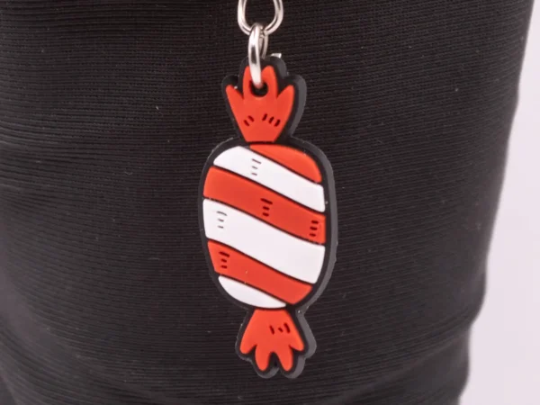 Porte-clés Bonbon Rouge et Blanc - Accessoire Gourmand et Tendance