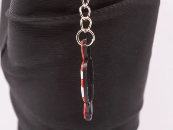 Porte-clés Bonbon Rouge et Blanc - Accessoire Gourmand et Tendance