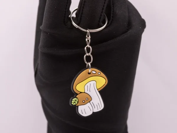 Porte-clés Champignons Multicolores en Plastique - Accessoire Original