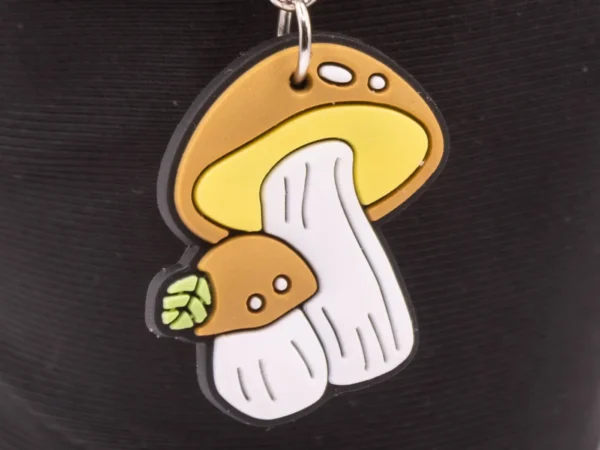 Porte-clés Champignons Multicolores en Plastique - Accessoire Original