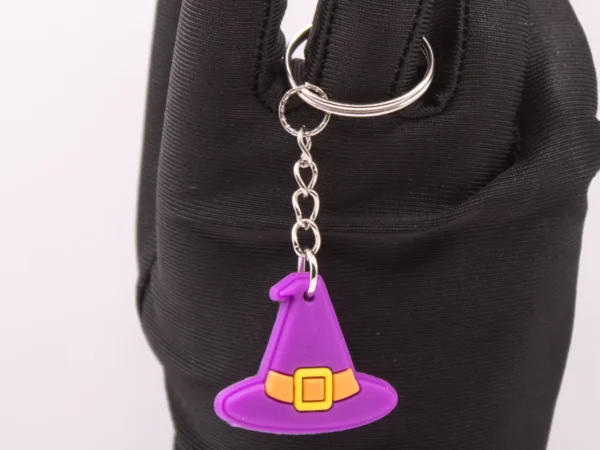 Porte-clés Chapeau de Sorcière Violet pour Halloween - Accessoire Festif