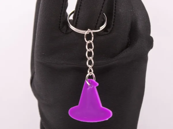 Porte-clés Chapeau de Sorcière Violet pour Halloween - Accessoire Festif
