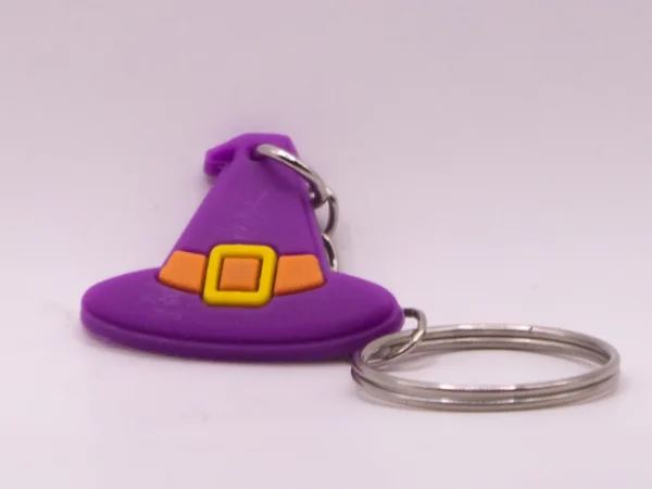 Porte-clés Chapeau de Sorcière Violet pour Halloween - Accessoire Festif