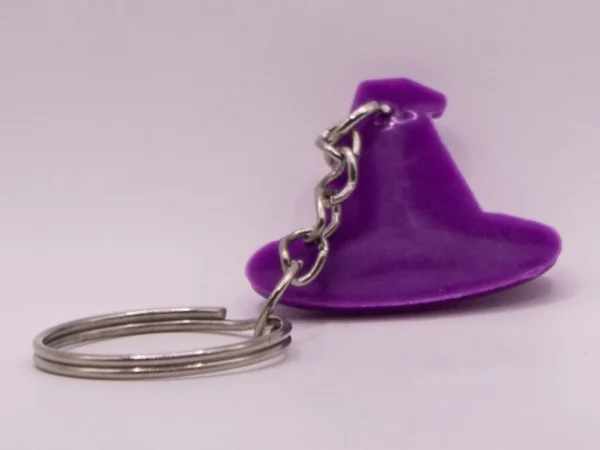 Porte-clés Chapeau de Sorcière Violet pour Halloween - Accessoire Festif