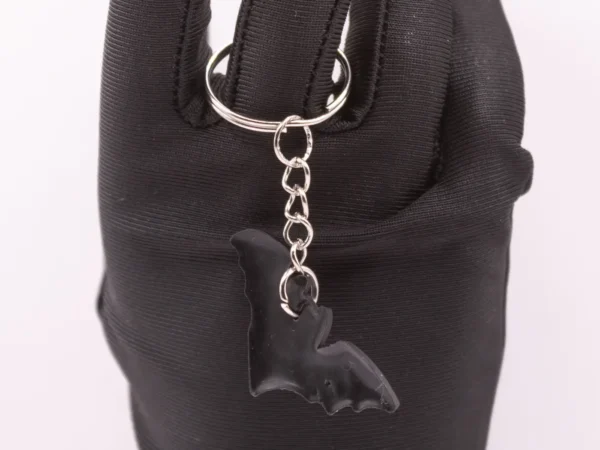 Porte-clés Chauve-souris d'Halloween en Plastique Gris - Accessoire Gothique