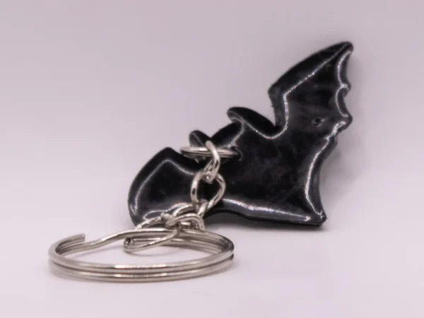 Porte-clés Chauve-souris d'Halloween en Plastique Gris - Accessoire Gothique