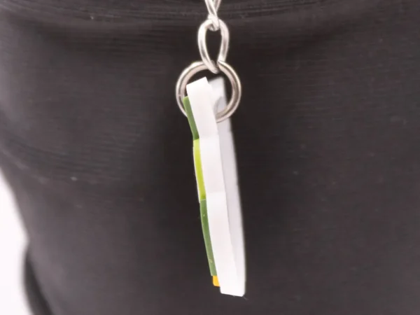 Porte-clés Chouette Verte et Jaune en Plastique - Accessoire Tendance