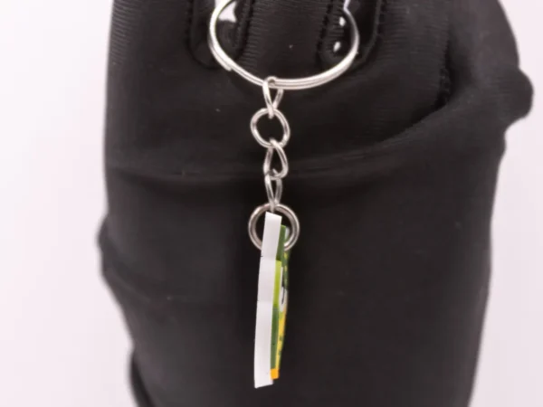 Porte-clés Chouette Verte et Jaune en Plastique - Accessoire Tendance