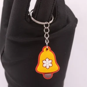 Porte-clés Cloche de Noël Festive avec Délicat Flocon de Neige