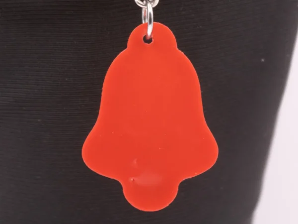 Porte-clés Cloche de Noël Festive avec Délicat Flocon de Neige