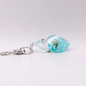 Porte-clés Coquillage Nacré en Acrylique et Fer - Accessoire Été
