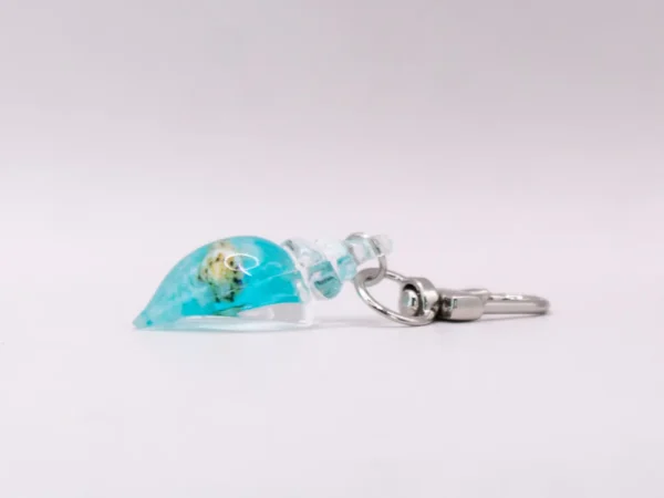 Porte-clés Coquillage Nacré en Acrylique et Fer - Accessoire Été