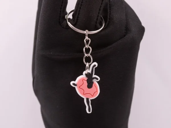 Porte-clés Danseuse Classique Rose, Noire et Blanche en Plastique