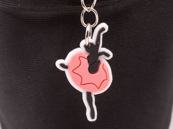 Porte-clés Danseuse Classique Rose, Noire et Blanche en Plastique