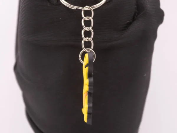 Porte-clés Dinosaure Jaune et Orange - Accessoire Préhistorique et Ludique