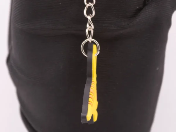 Porte-clés Dinosaure Jaune et Orange - Accessoire Préhistorique et Ludique