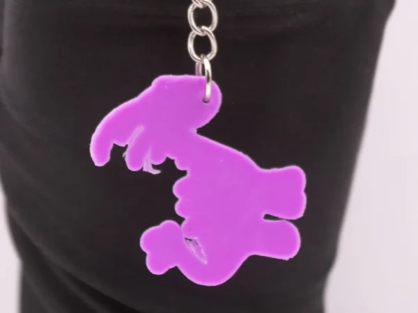 Porte-clés Dinosaure Violet - Accessoire Ludique et Coloré