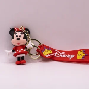 Porte-clés Disney Minnie Rouge en Plastique - Accessoire Tendance