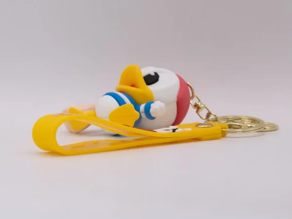 Porte-clés Disney Stitch Bleu en Silicone Souple avec Anneau en Fer Robuste