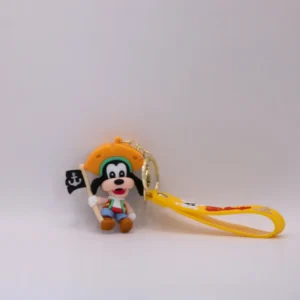 Porte-clés Disney Stitch Bleu en Silicone Souple et Robuste avec Anneau en Fer